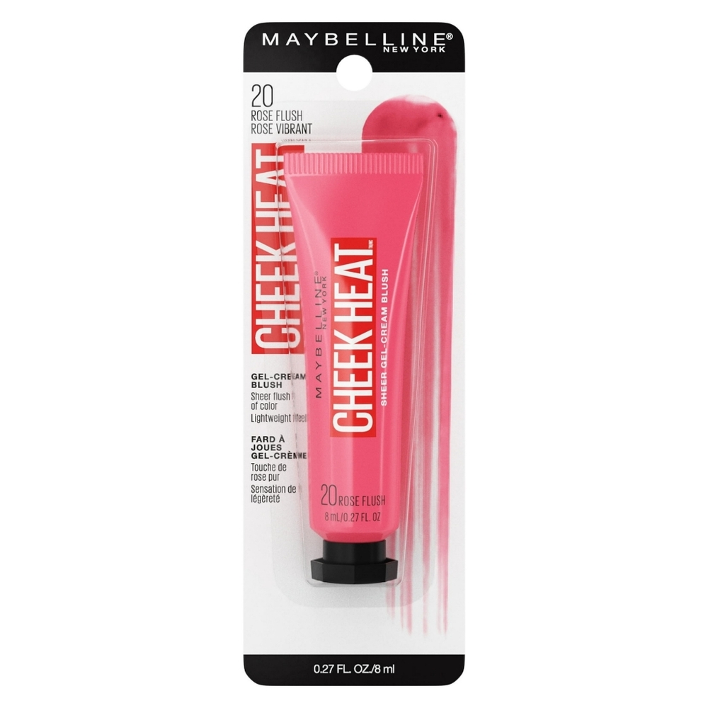 *3/15* NEW Maybelline Cheek Heat Gel Cream Blush Rose Flush 20 Oil Free